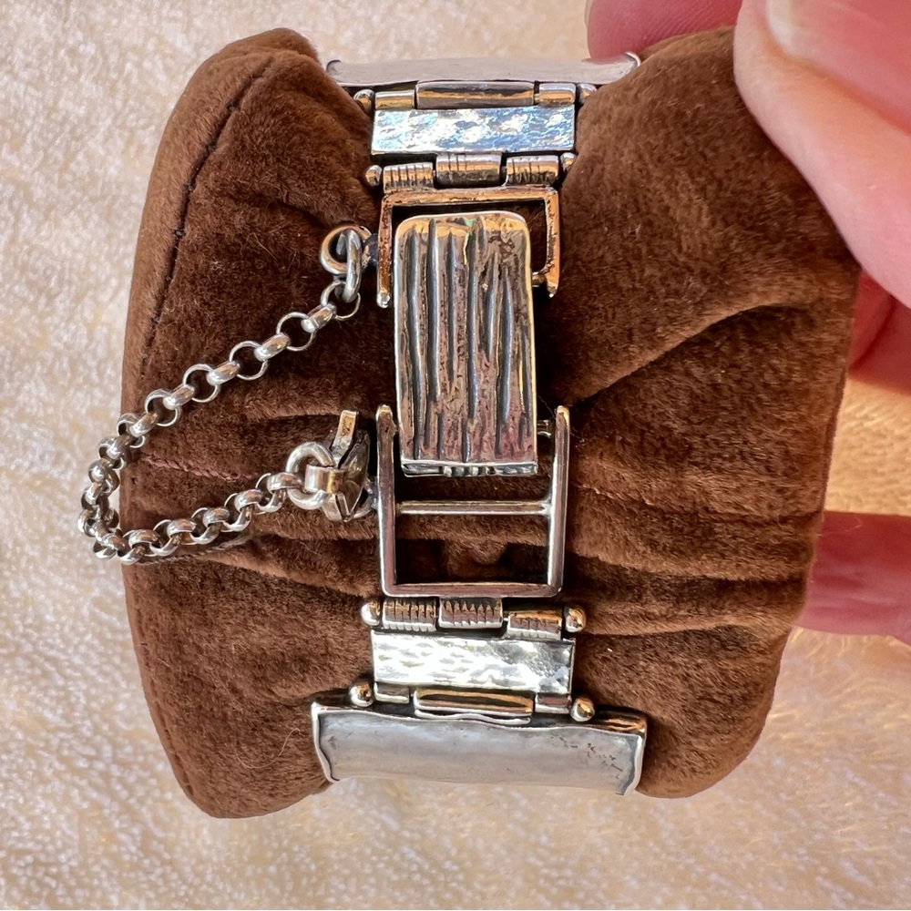 Vintage Silpada Sterling Silver Chunky Wide Link Bracelet Watch 7" - Picture 3 of 11